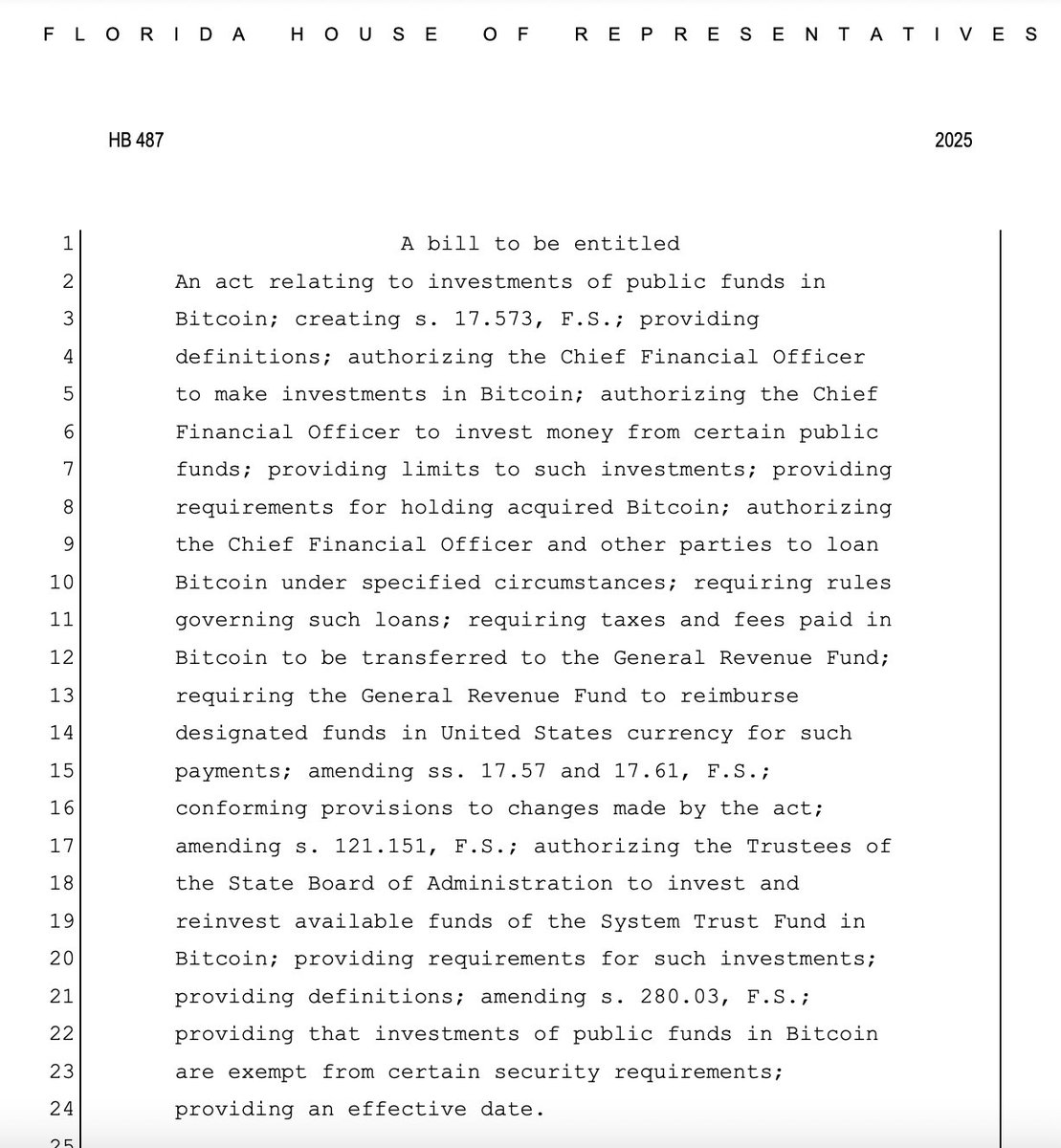 Florida Temsilcisi Webster Barnaby, Bitcoin Rezerv Yasasını Tanıttı