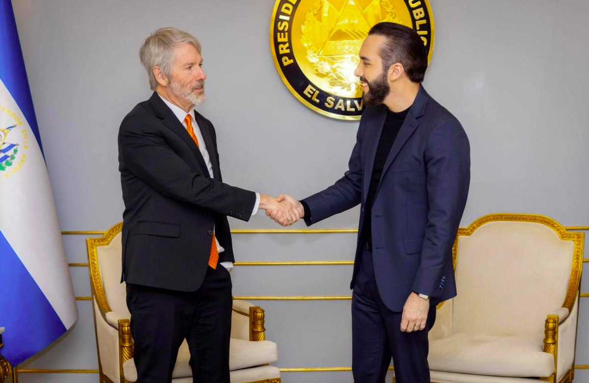 El Salvador Başkanı Nayib Bukele ve Michael Saylor Bitcoin Üzerine Görüştü