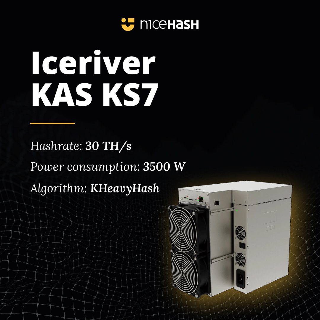 NiceHash ile Madencilikte Yeni Nesil: IceRiver KAS KS7 ile Performans ve Verimlilik Bir Arada