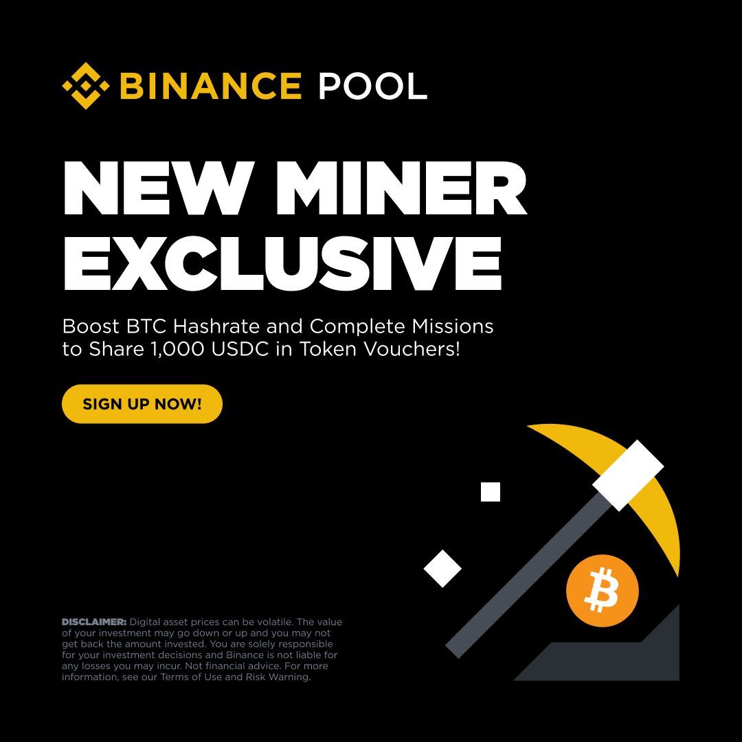 Binance Pool, Bitcoin Madenciliğine Yeni Katılan Kullanıcılar İçin Özel Kampanya Başlattı
