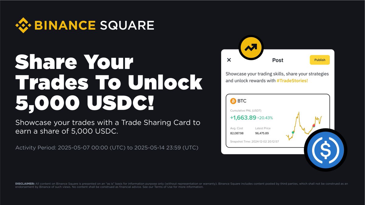 Binance Kullanıcılarına USDC Kazanma Fırsatı: Trade Sharing Kartı ile Bilgi Paylaşımı