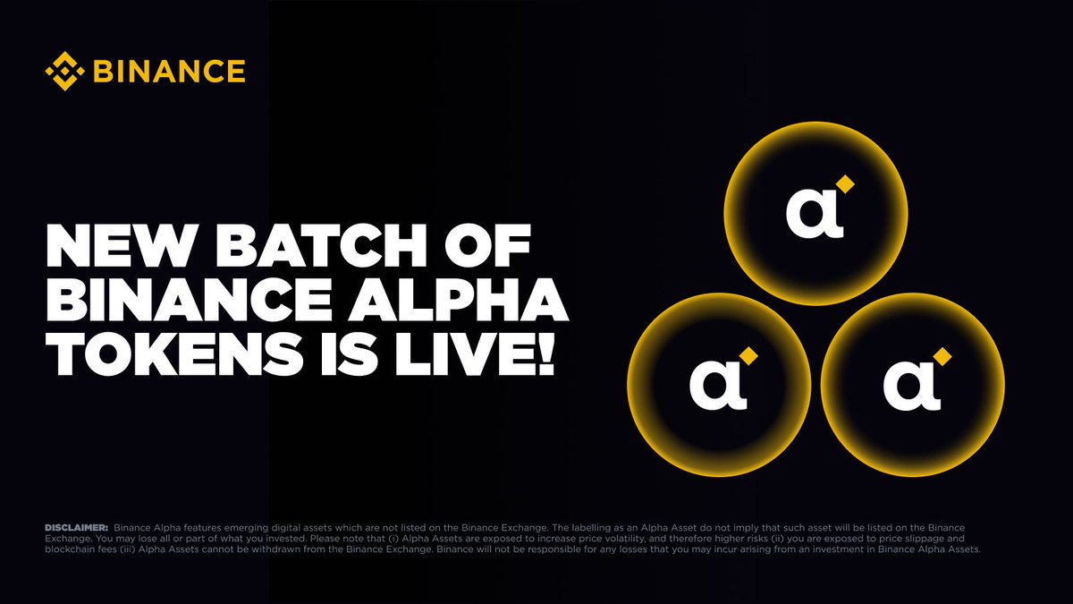 Binance Alpha Projelerinde Yeni Tokenlar Belirledi