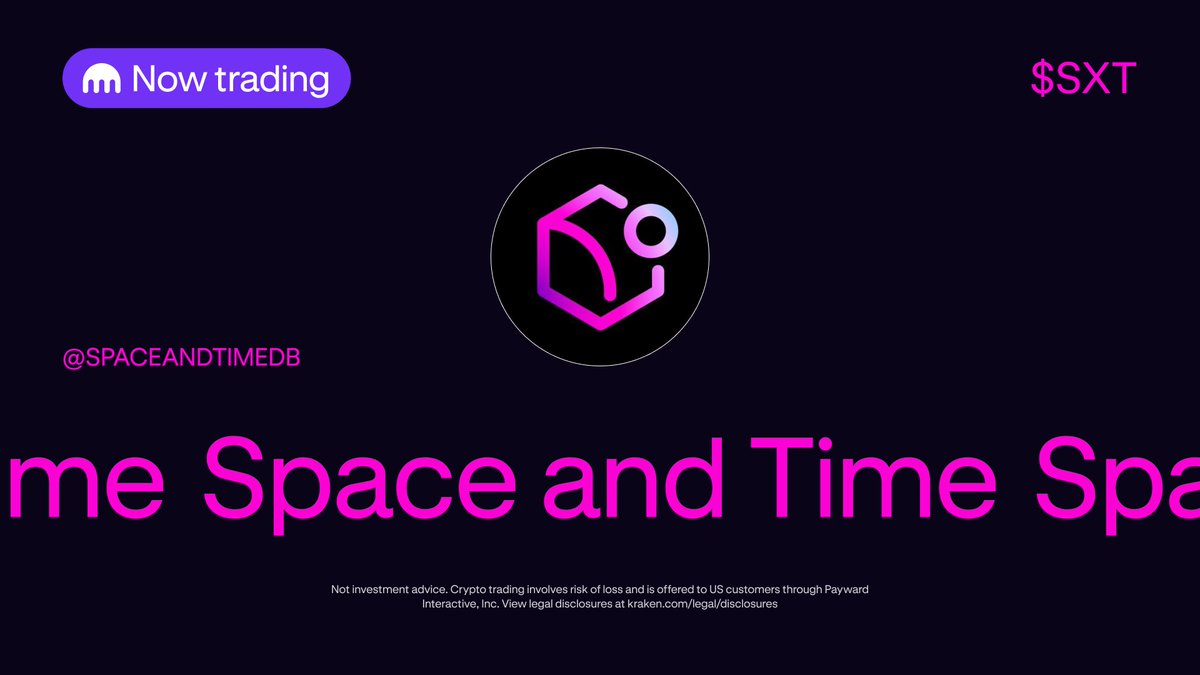 SpaceandTimeDB (SXT), Kraken Borsası'nda İşlem Görülmeye Başladı