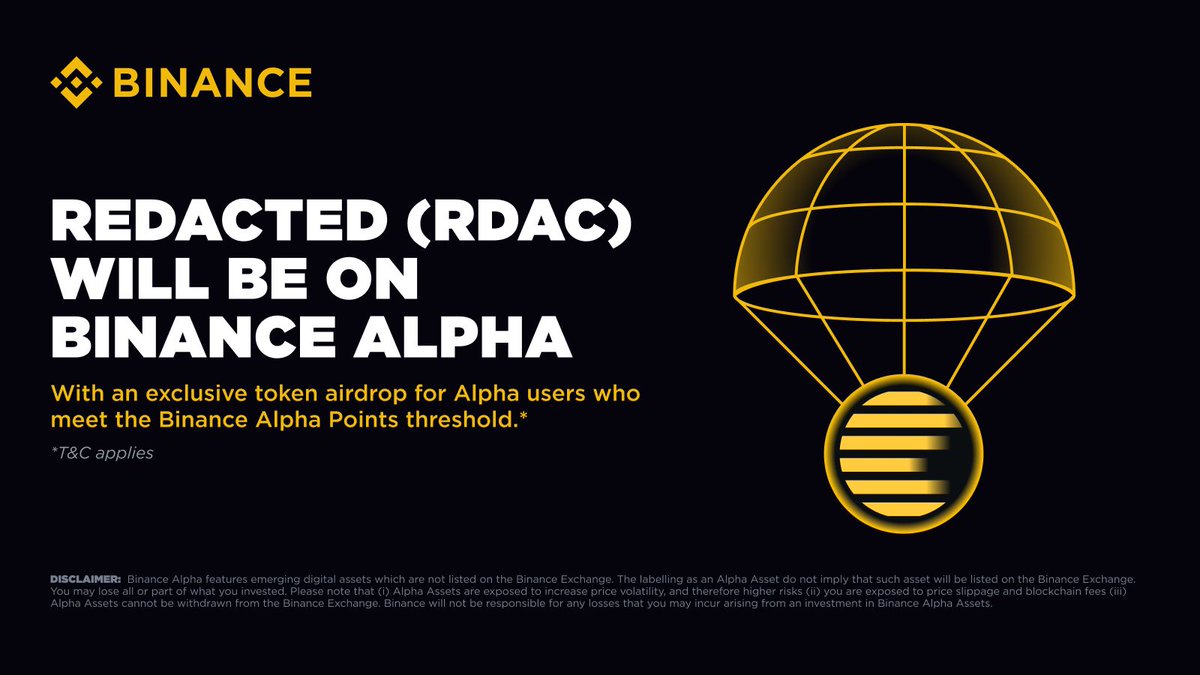 Binance Alpha Platformu, Yeni RDAC Token'ı ile 13 Mayıs'ta Başlıyor