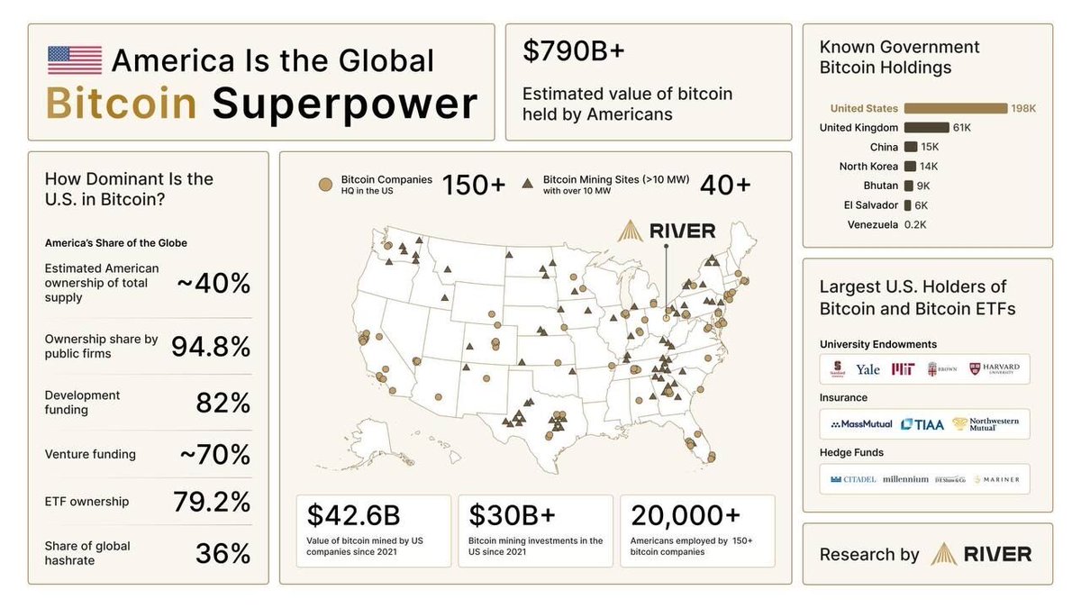 Küresel Bitcoin Arzının %40'ı Amerikan Vatandaşlarında ve Şirketlerinde