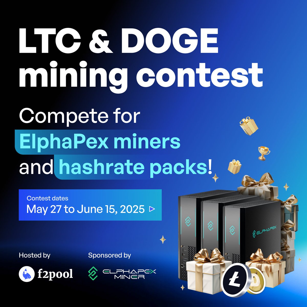 f2pool'da LTC ve DOGE Madenciliği Yarışması Başladı