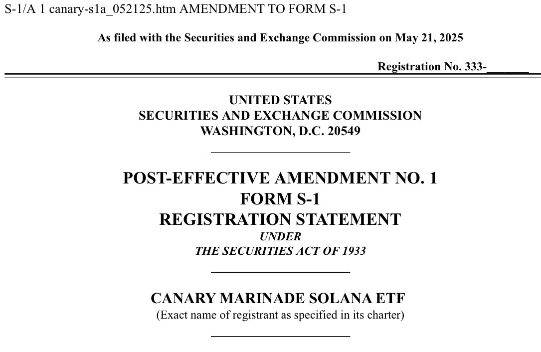 Canary Files Solana ETF Değişikliği Başvurusu