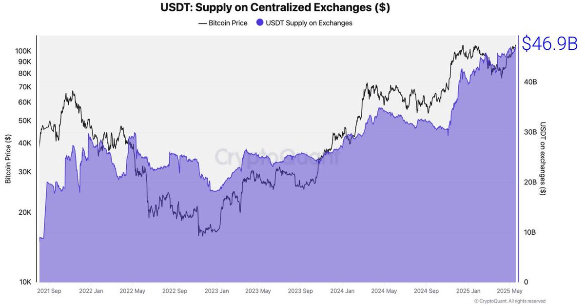 Bitcoin Borsalarına Akış Azalırken USDT Rezervleri Yükseliyor: Likidite Artışı İşareti
