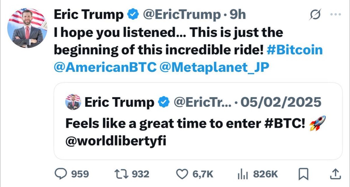 Eric Trump'tan Bitcoin Yorumu: 