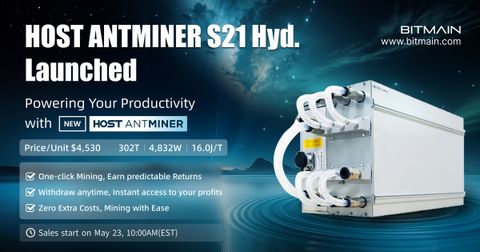 Bitmain Yeni Antminer S21 Hyd Modelini Piyasaya Sürdü