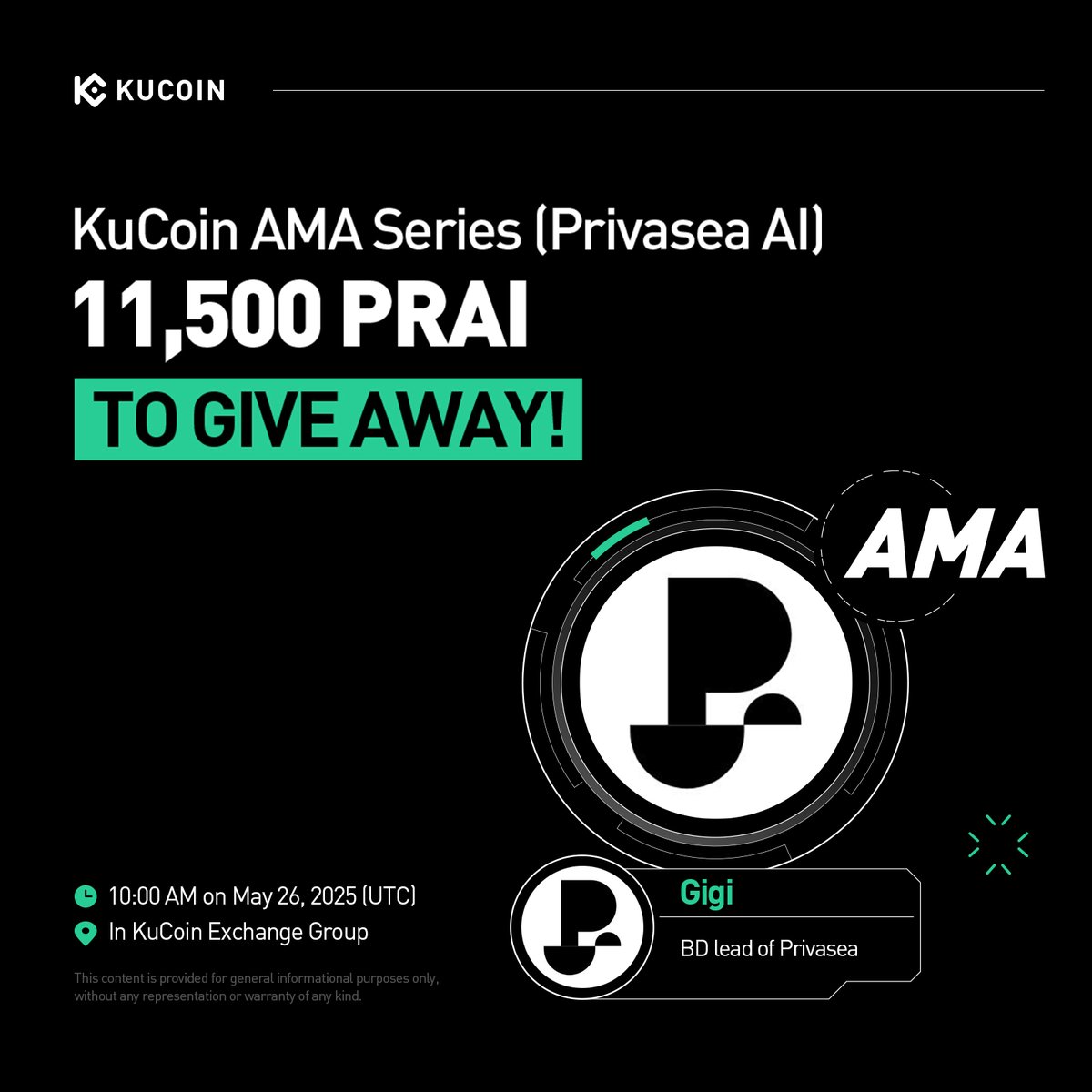 KuCoin Platformunda Privasea_ai ile AMA Etkinliği Düzenlenecek: 11.500 PRAI Ödül Dağıtılacak