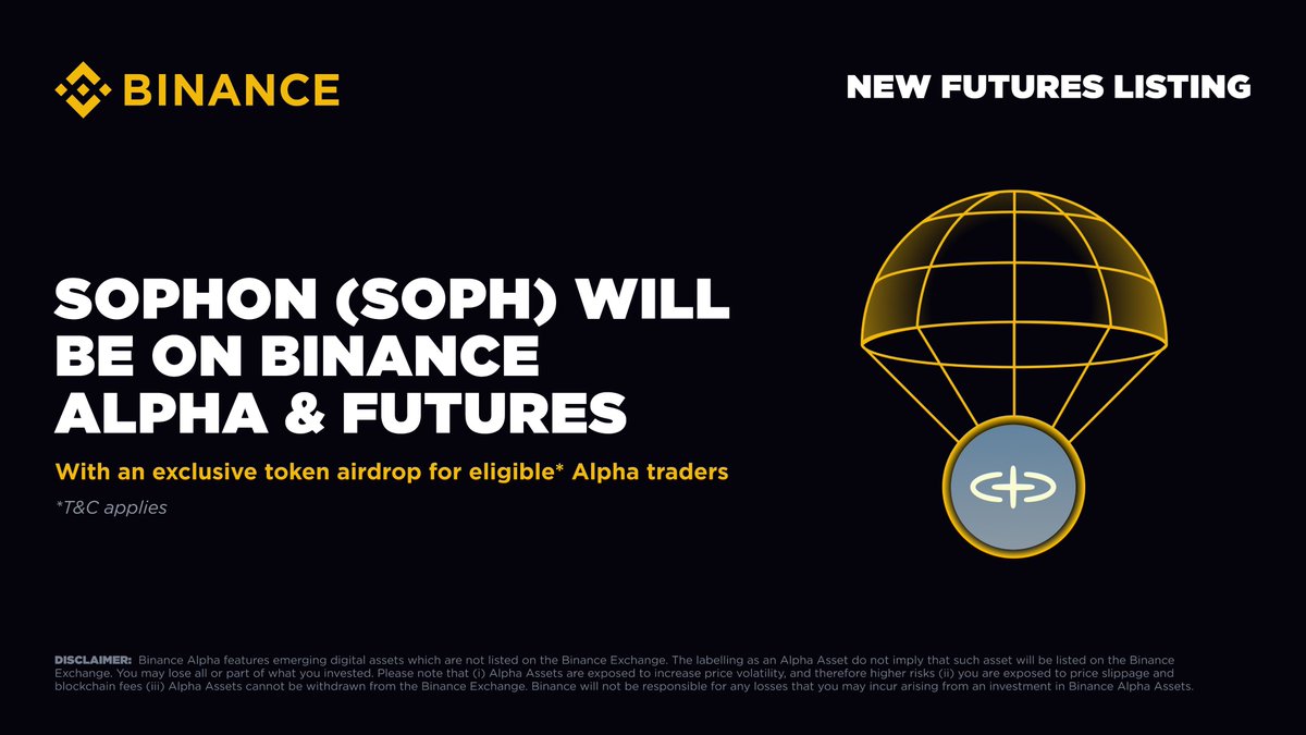 Binance, SOPHON (SOPH) Listelemesi Gerçekleşiyor
