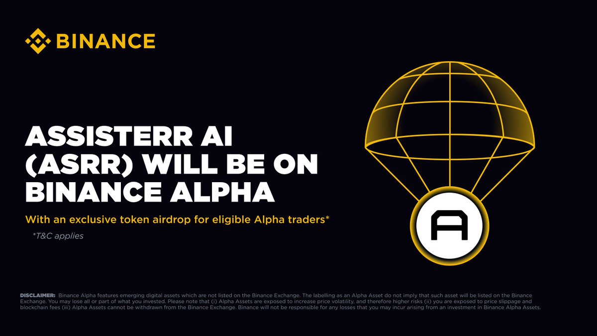 Binance Alpha'da Assisterr AI (ASRR) Ticareti Başlıyor