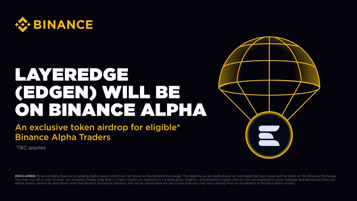 Binance Alpha Platformunda LayerEdge (EDGEN) Ticareti Başlıyor